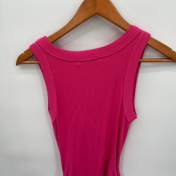 MICHAEL STARS NWT Ultra Rib Lori V Neck Midi Bodcon Dress // XS - Picture 6 of 9